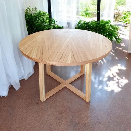 Mesa Gervasoni 1.20 M-regrueso En El Borde-paraíso Lustrada Madera Madera
