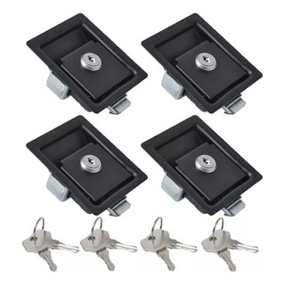 Trailer 4x Preto Porta Paddle Trava Alça Maçaneta Deadbolt Trailer 4x Preto Porta Paddle Trava Alça Maçaneta Deadbolt