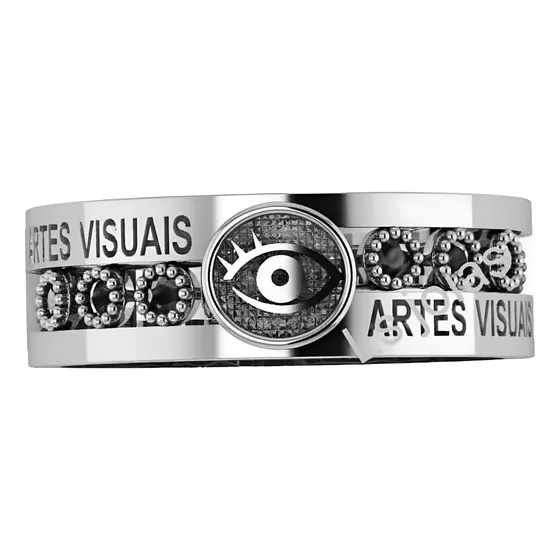Anel De Formatura Artes Visuais Prata