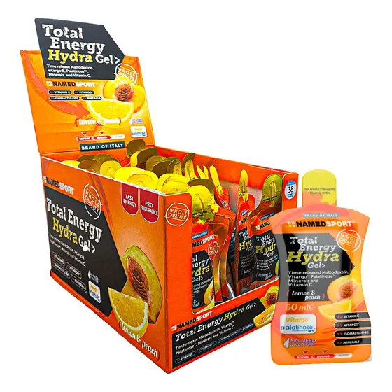 Caja X 32 Total Energy Hydra Gel Namedsport Lemon Peach