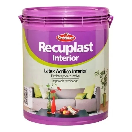 Recuplast Interior Látex Bco. X 4 Lts Acabado Mate Color Blanco