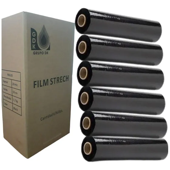Film  Stretch Negro 250 Mts  Caja 6 Unds