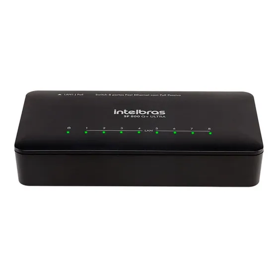 Switch Intelbras 8 Portas Com Anti Surto Sf 800 Q+ Ultra