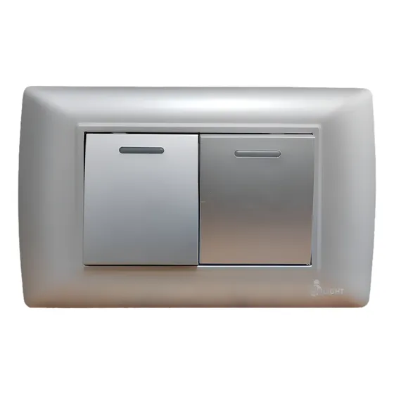 Interruptor Doble Largo Bj Light Gris 10amp 3-way