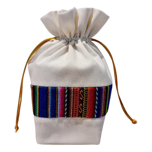 Bolsas De Tocuyo Con Aplicación Andina En Todas Las. Medidas
