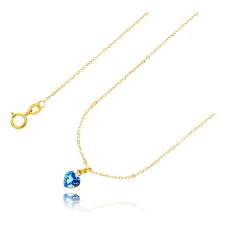 Cordão Feminino Bailarina Ouro 18k 750 - 40cm Com Coração Cordão Feminino Bailarina Ouro 18k 750 - 40cm Com Coração