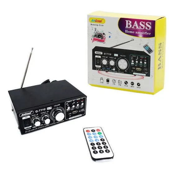 Amplificador De Sonido Casero Andowl Bluetooth Y Control