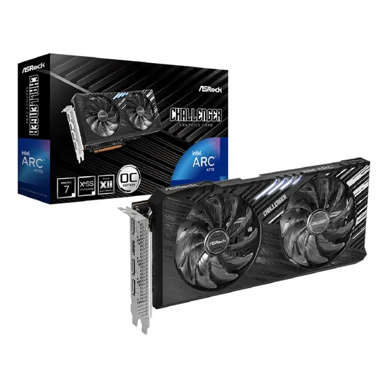 Placa De Vídeo Asrock Arc A770 Challenger Oc, 16gb, Gddr6
