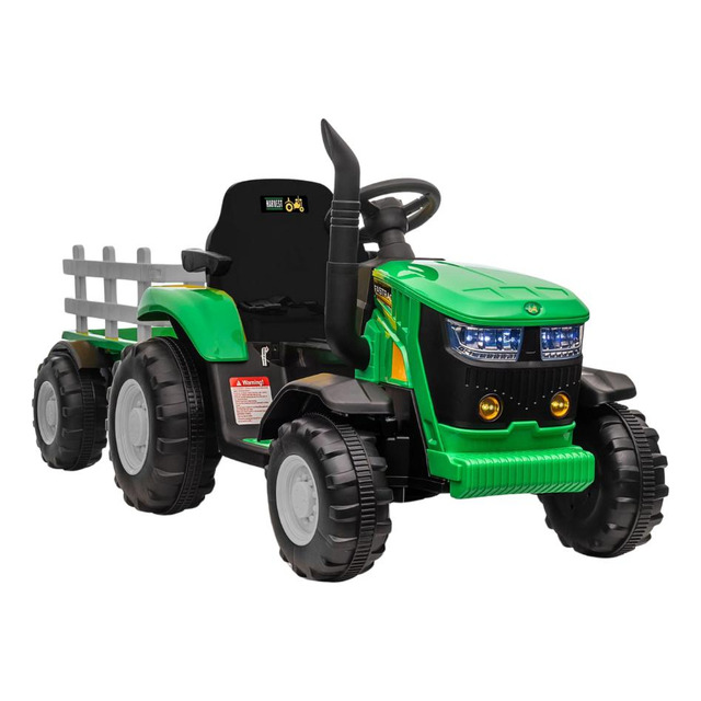 Carro A Bateria Para Crianças Bang Toys Tractor Truck Elétrico Com Caçamba Cor Verde 110v/...