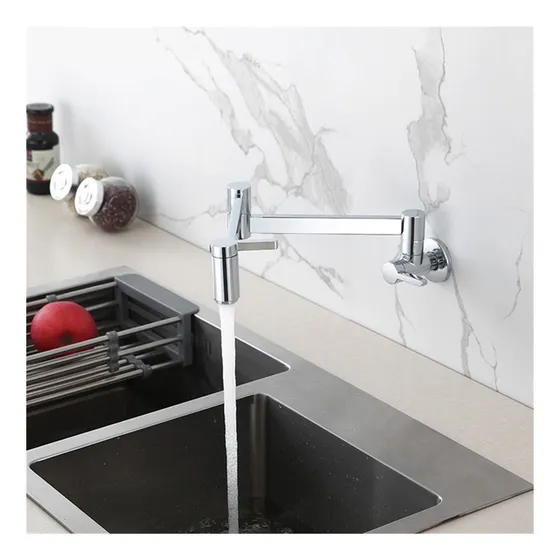 Grifo Lavabo Para Baño Montado Pared Laton Macizo Frio Agua