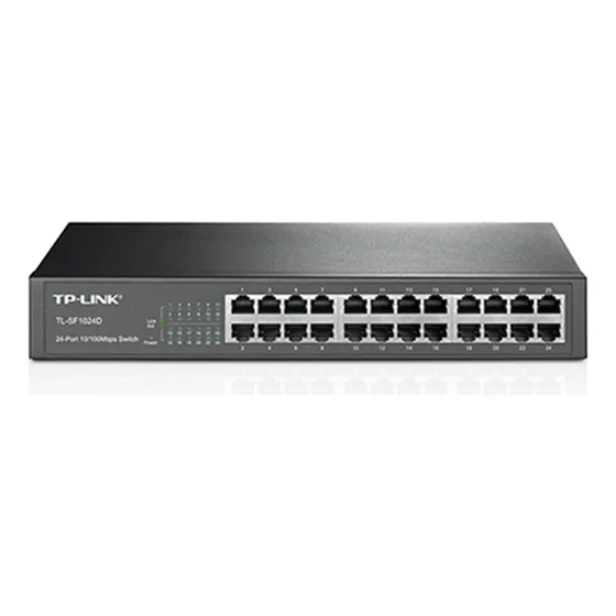 Switch 24 Puertos Tplink 10/100 Tl-sf1024d Rack / Escritorio