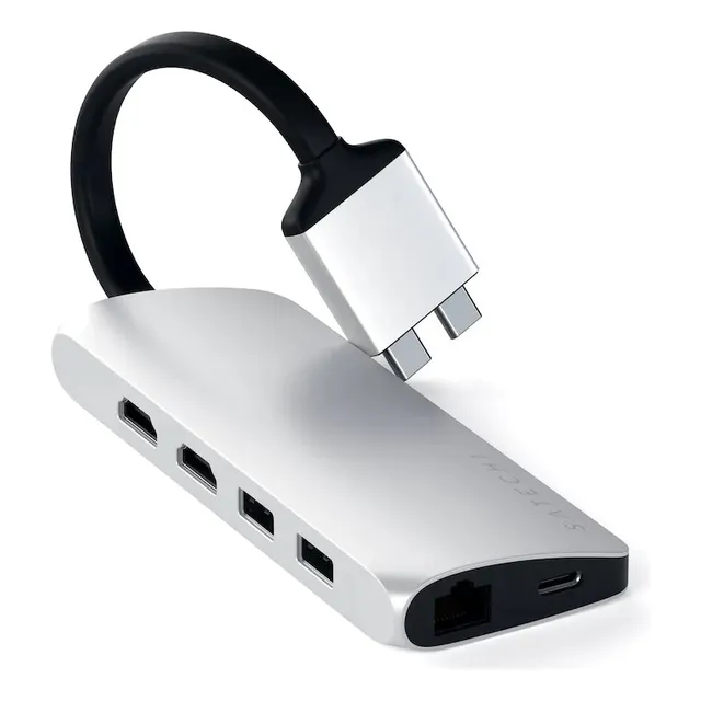 Hub Adaptador Dual Multimedia USB-C Satechi ST-TCDMMA