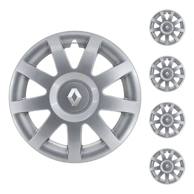 X4 Tazas Adaptables Clio 2 Sandero Logan 2008- 2011 R14 Logo