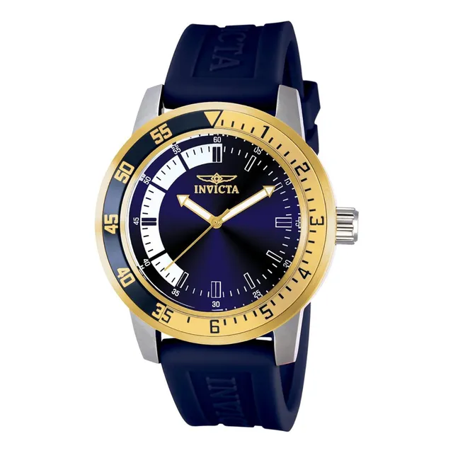 Reloj Invicta Para Caballeros Azul Con Dorado Mate Tienda