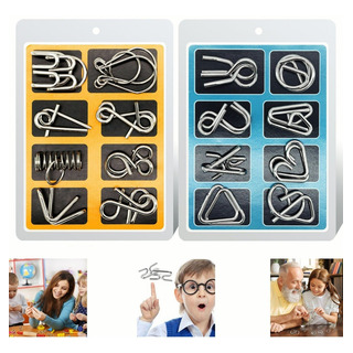 16pcs Rompecabezas De Alambre De Metal Educativos Para Niños 16pcs Rompecabezas De Alambre De Metal Educativos Para Niños