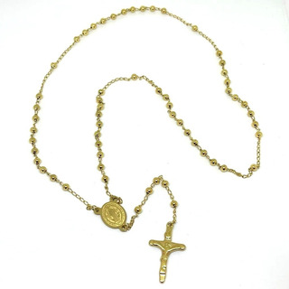 Cadena Rosario Acero Quirúrgico Caballero Dorado Plateado Cadena Rosario Acero Quirúrgico Caballero Dorado Plateado