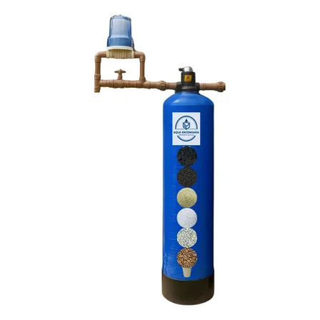 Filtro Poço Artesiano Turbidez Areia Limo Alta Vazão Azul Não Necessita De Energia