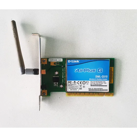 Placa De Rede Wireless D-link 54mbps Dwl-g510