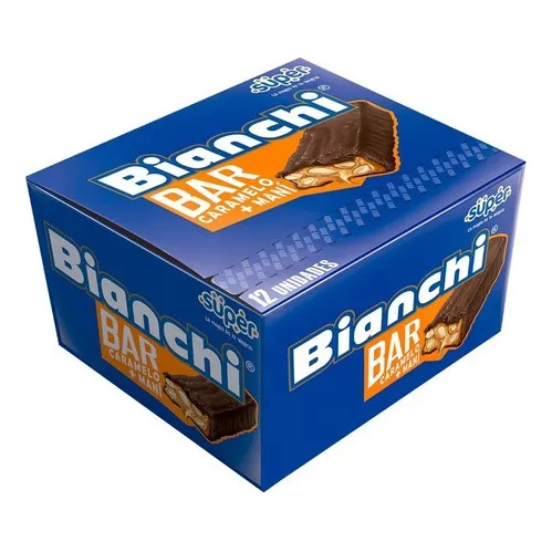Barra De Chocolate Bianchi Caramelo Y Mani 25g