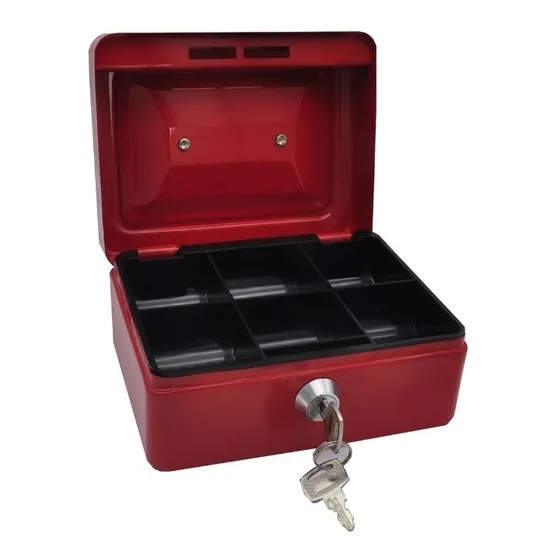 Caja Fuerte De Seguridad Metalica Grande 20x16x9 Cm Llaves