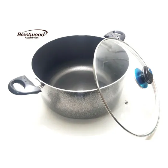Olla Mondonguera Teflon 13 Lts. C/tapa Vidrio Gruesa 