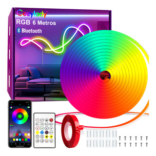 Cozylady Tiras De Neón Flex Led Rgb Bluetooth 6m Impermeable Luces Led Para Cuarto Tv Bar Habitación Gaming Fiesta Decoración De Interior 3535 110v Cozylady Tiras De Neón Flex Led Rgb Bluetooth 6m Impermeable Luces Led Para Cuarto Tv Bar Habitación Gaming Fiesta Decoración De Interior 3535 110v