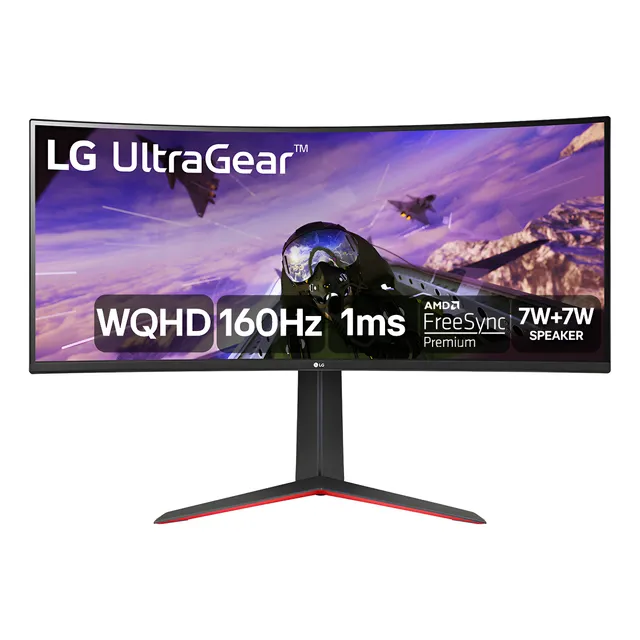 Monitor GamerLG Ultragearcurvo Tela Vade 34, Wqhd 3440 X 1440, Ultrawide (formato 21:9), 160hz, 1ms (mbr), Amd Freesyncpremium 34gp63a-b
