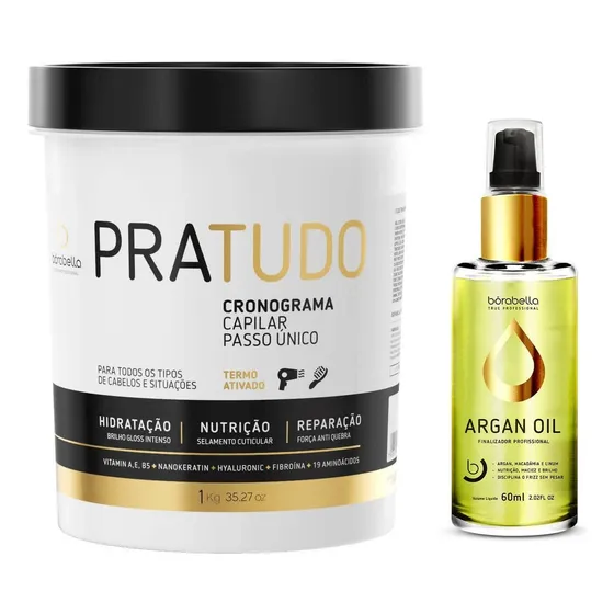 Cronograma Capilar 1kg + Oleo De Argan Finalizador 60ml