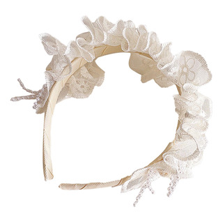 Diadema De Perlas De Encaje Para Niña, Estilo Vintage, Princ Diadema De Perlas De Encaje Para Niña, Estilo Vintage, Princ