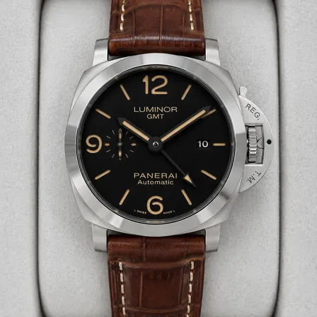 Panerai Luminor Due Marina Vinho Couro - 42mm Automático Vermelho Prateado Preto