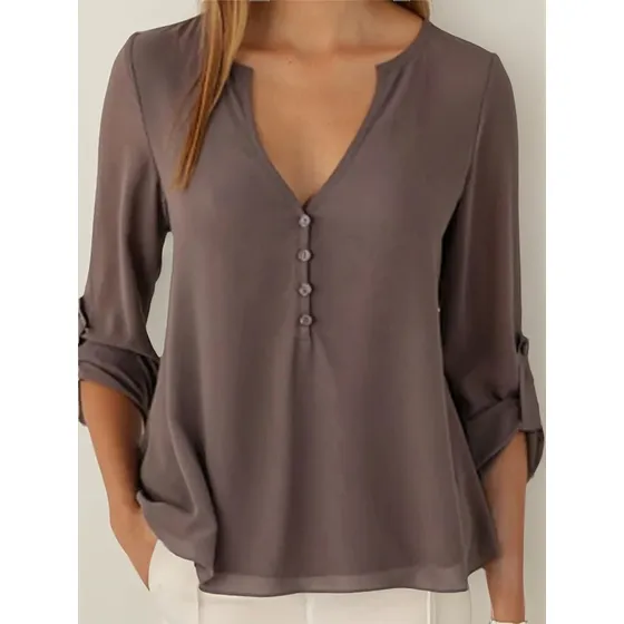 Blusa Camisa De Dama En Gasa C/ Detalle En Espalda Y Frente 