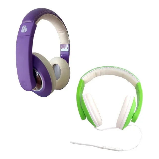 Audífonos De Diadema Con Micrófono Verde Pack 2x1 Mercury