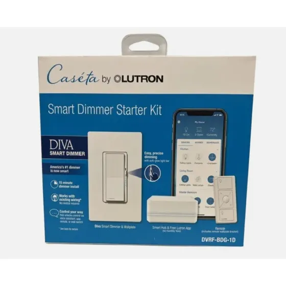 Caséta Lutron Wireless Smart Dimmer Starter Kit Dvrfbdg1d