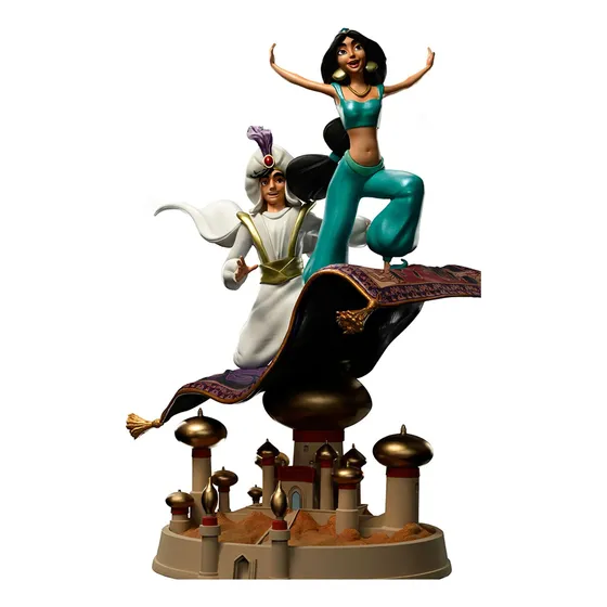 Boneco de ação de Aladdin e Jasmine da Iron Studios