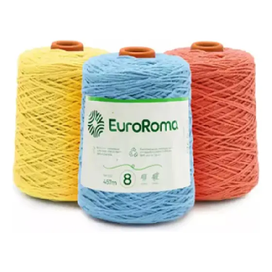 Barbante Euroroma 600g Número 8 - Escolha Cor