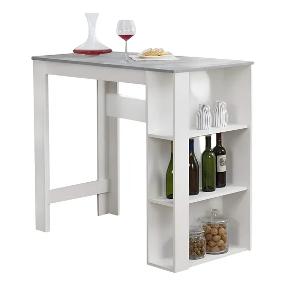 Barra De Cocina Moderno Mutilsos 3plantas Blanco 1.2m