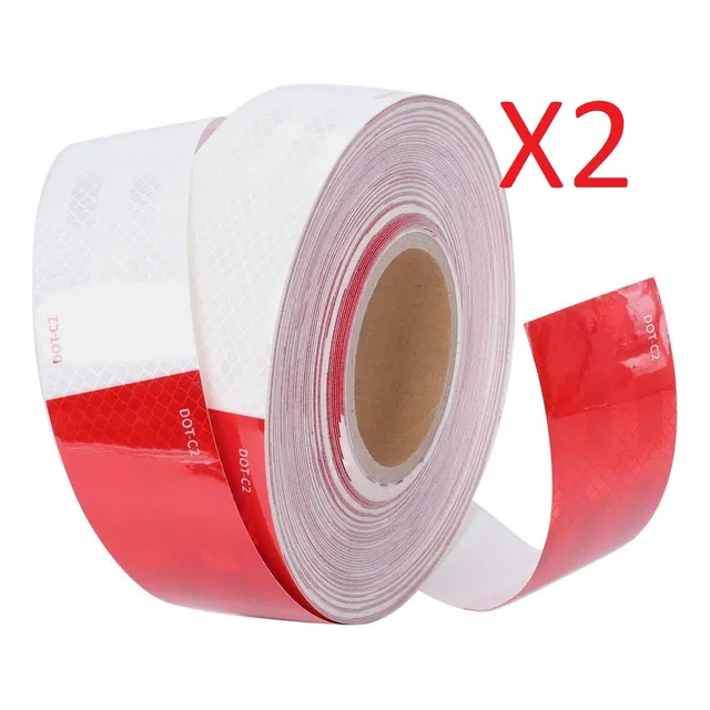Cinta Reflectiva Dot-c2 Blanco/rojo 2 Metros