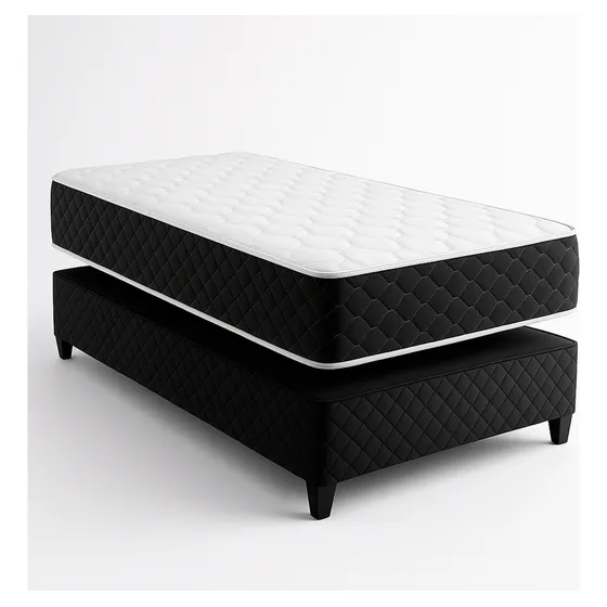 Narvaja Varzi 17c sommier colchon 1 plaza alta densidad 100% espuma negro