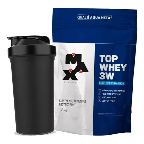 Top Whey 3w - 1800g - Max Titanium - Frete Gratis
