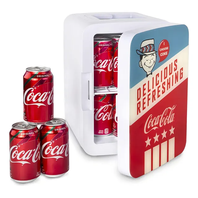 Cooluli® Mini Refrigerador Eléctrico Portátil Coca Cola Dht Color Blanco