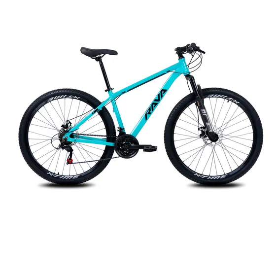 Bicicleta Aro 29 Alumínio Rava Up 21v Mtb Urbana Lazer Cor Verde Água Tamanho Do Quadro M - 17
