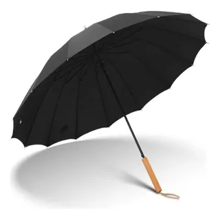 Guarda Chuva Automåtico Grande Hastes Reforçadas Cor Preto Guarda Chuva Automåtico Grande Hastes Reforçadas Cor Preto