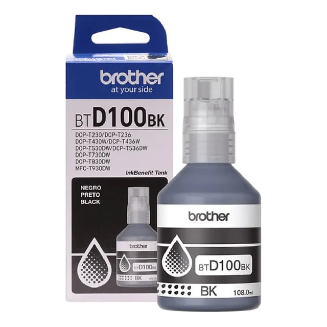 Tinta Brother Btd100bk Color Negro Serie Inkbenefit