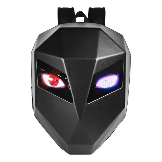 Mochila urbana Led Iron Man cor preto design lisa 20L