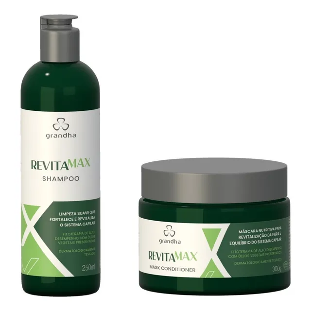 Grandha Kit Revitamax Nutrição Capilar Shampoo E Mascara