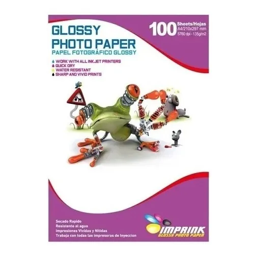 Papel Foto Brillante A4/135gr/200 Hojas