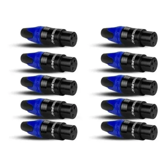 Conector Xlr Tipo Canon Hembra Audio Y Dmx Steelpro 10pcs
