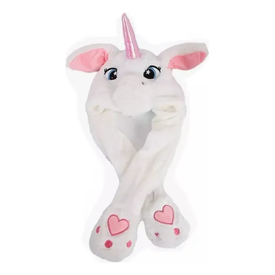 Gorro Unicornio Gatito  Mueve Levanta Orejas Juguete Con Luz