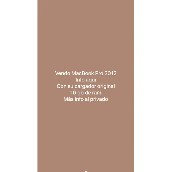 Macbook Pro 2012 Usada