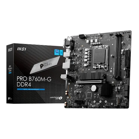 Board Msi Pro B760m-g Ddr4 (socket 1700) Color Negro
